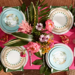 British Colonial Bamboo Dinner Plate