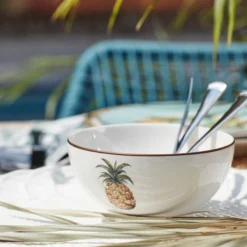 British Colonial Bamboo Rice Bowl