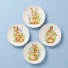 Bunny Accent Plates, Set of 4