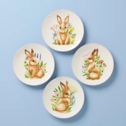 Bunny Accent Plates, Set of 4