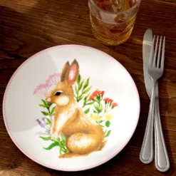 Bunny Accent Plates, Set of 4
