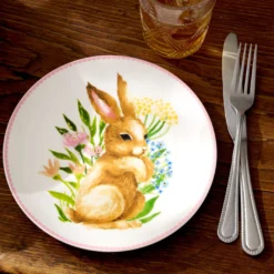 Bunny Accent Plates, Set of 4