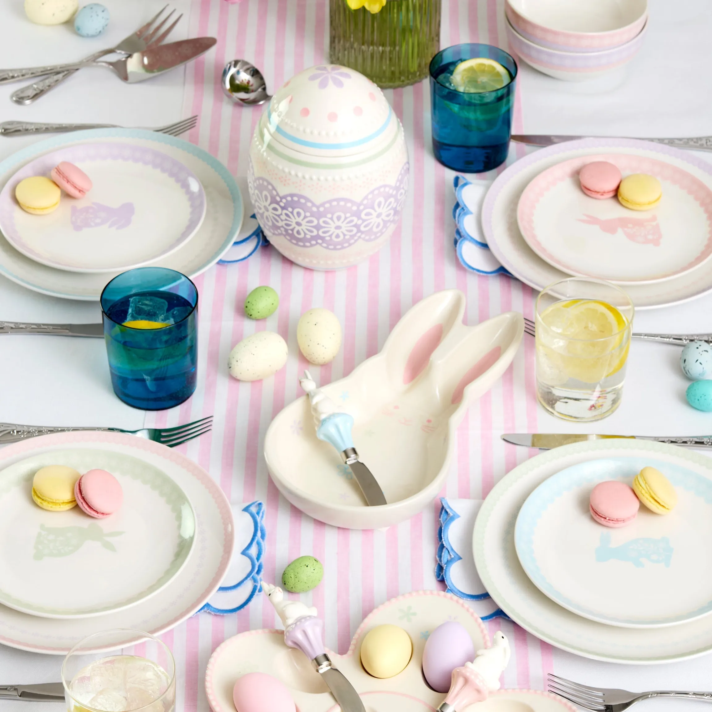 Bunny Hop Easter Egg Platter