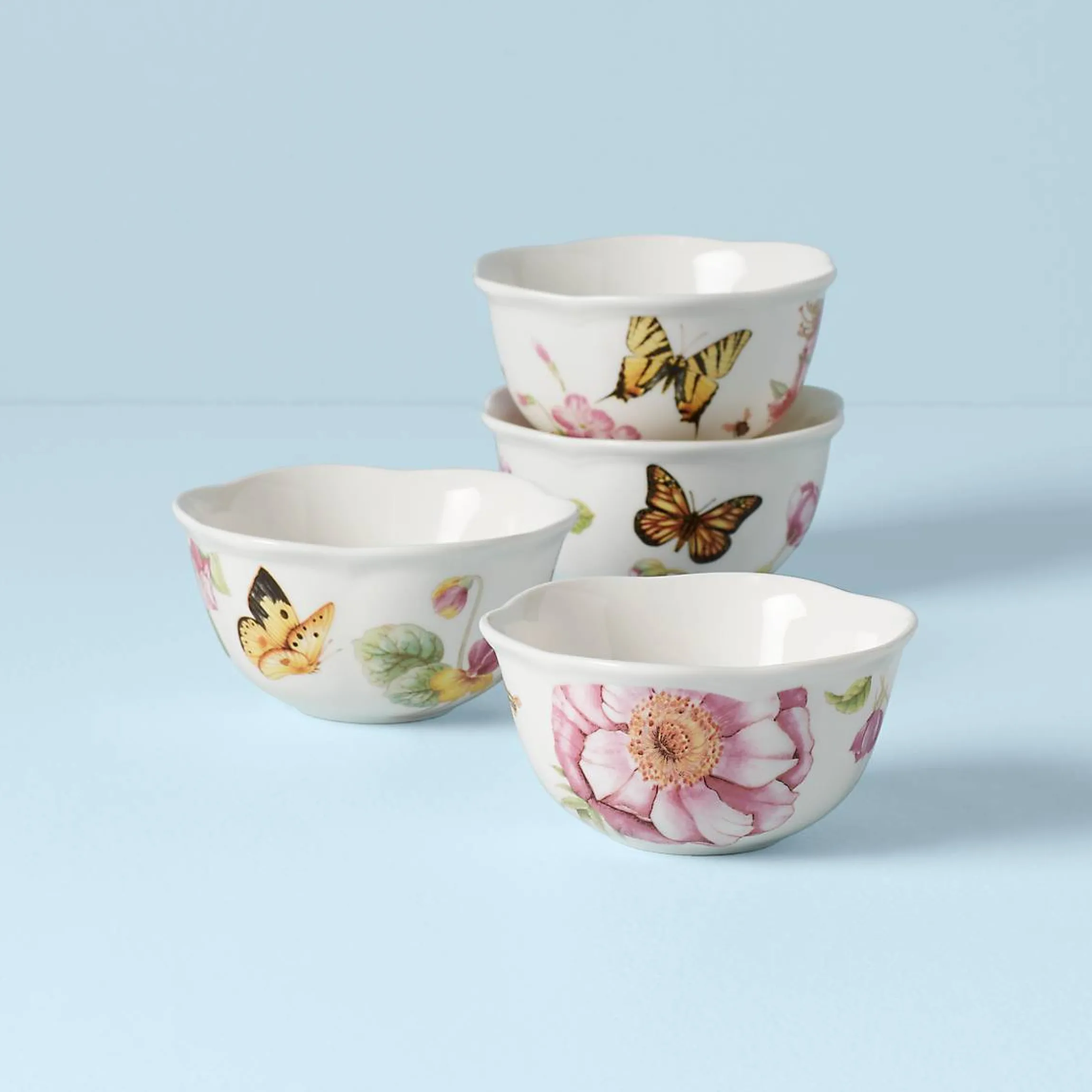 Butterfly Meadow Bloom 4-Piece Bowl Set