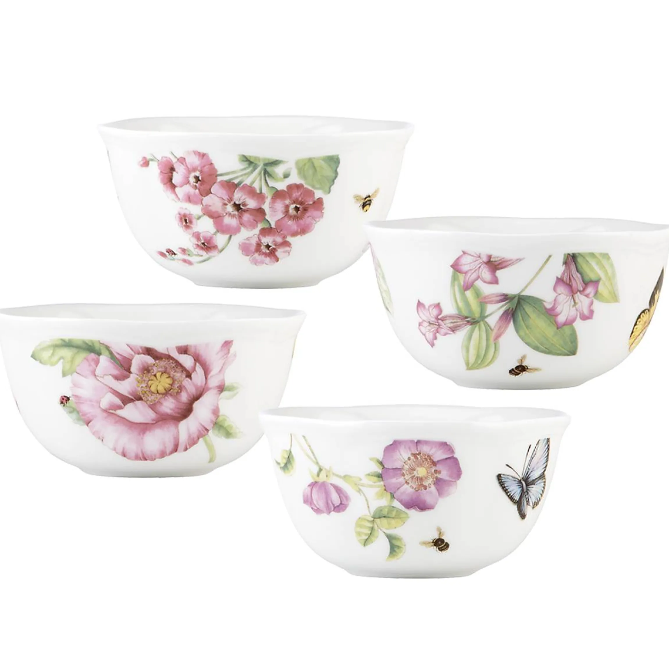 Butterfly Meadow Bloom 4-Piece Bowl Set