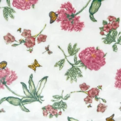 Butterfly Meadow Bloom Pink Throw Blanket
