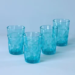 Butterfly Meadow Blue Tall Glasses, Set of 4