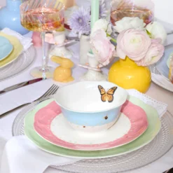 Butterfly Meadow Colors 4-Piece Dessert Bowl Set