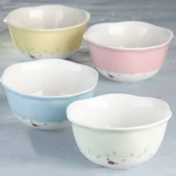 Butterfly Meadow Colors 4-Piece Dessert Bowl Set