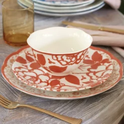 Butterfly Meadow Cottage Saffron Rice Bowls, Set of 4