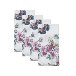 Butterfly Meadow Floral Dinner Napkins, Set of 4