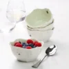 Butterfly Meadow Floral Green Dessert Bowls, Set of 4