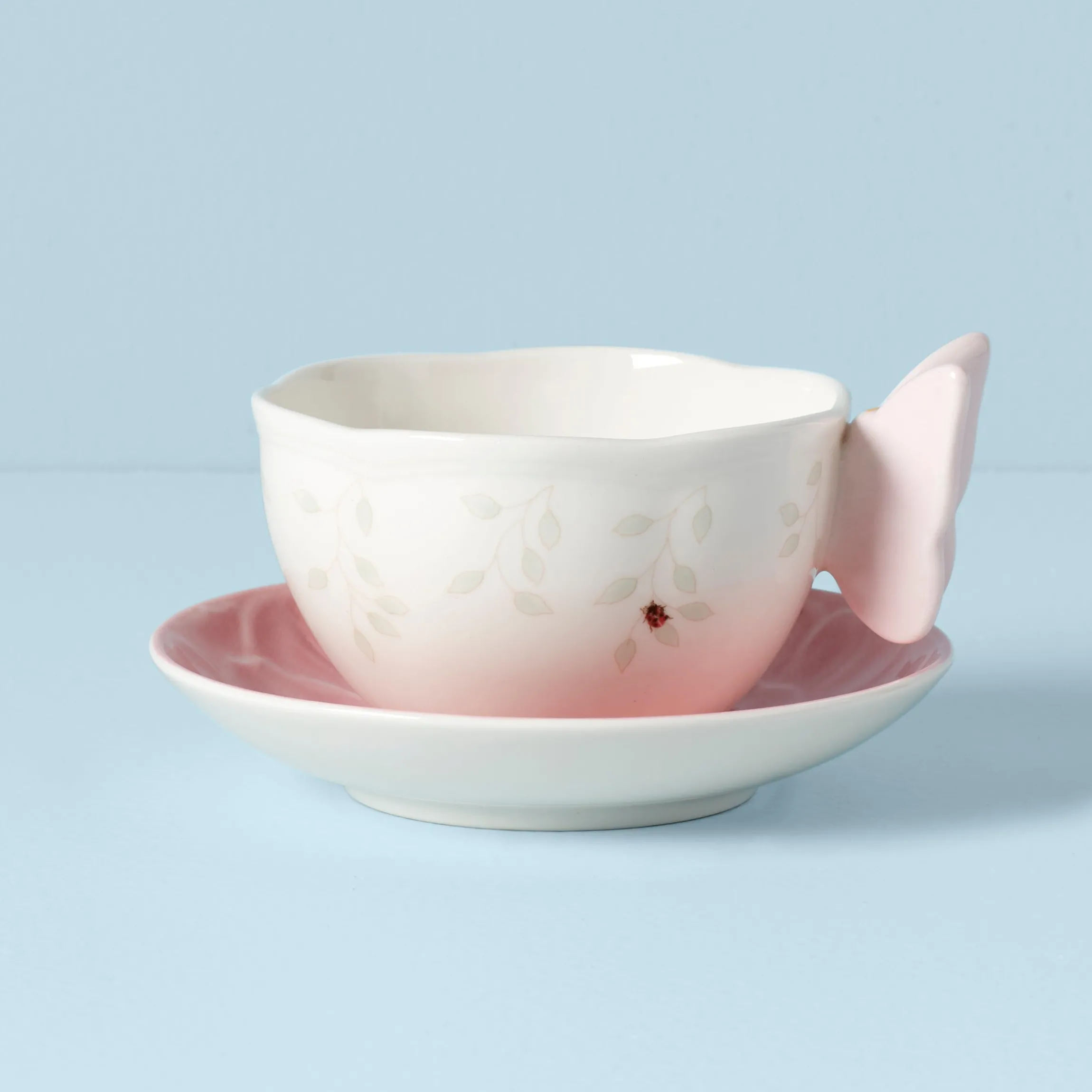 Butterfly Meadow Floral Pink Cup & Saucer