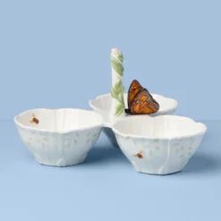 Butterfly Meadow Floral 3-Section Server