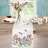 Butterfly Meadow Garden Embroidered Runner