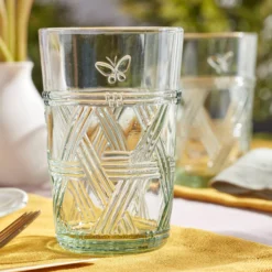 Butterfly Meadow Green Tall Glasses, Set of 4