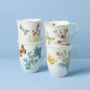Butterfly Meadow Herbs Mugs, Set of 4
