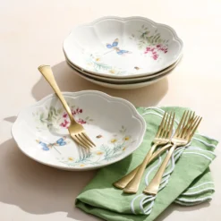 Butterfly Meadow Herbs Pasta Bowls, Set of 4