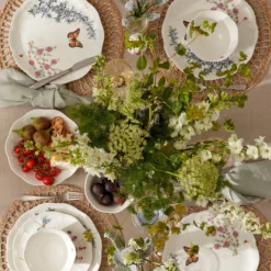 Butterfly Meadow Herbs Rice Bowls, Set of 4