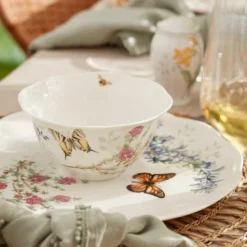 Butterfly Meadow Herbs Rice Bowls, Set of 4