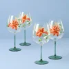 Butterfly Meadow Holiday Balloon Glasses, Set of 4