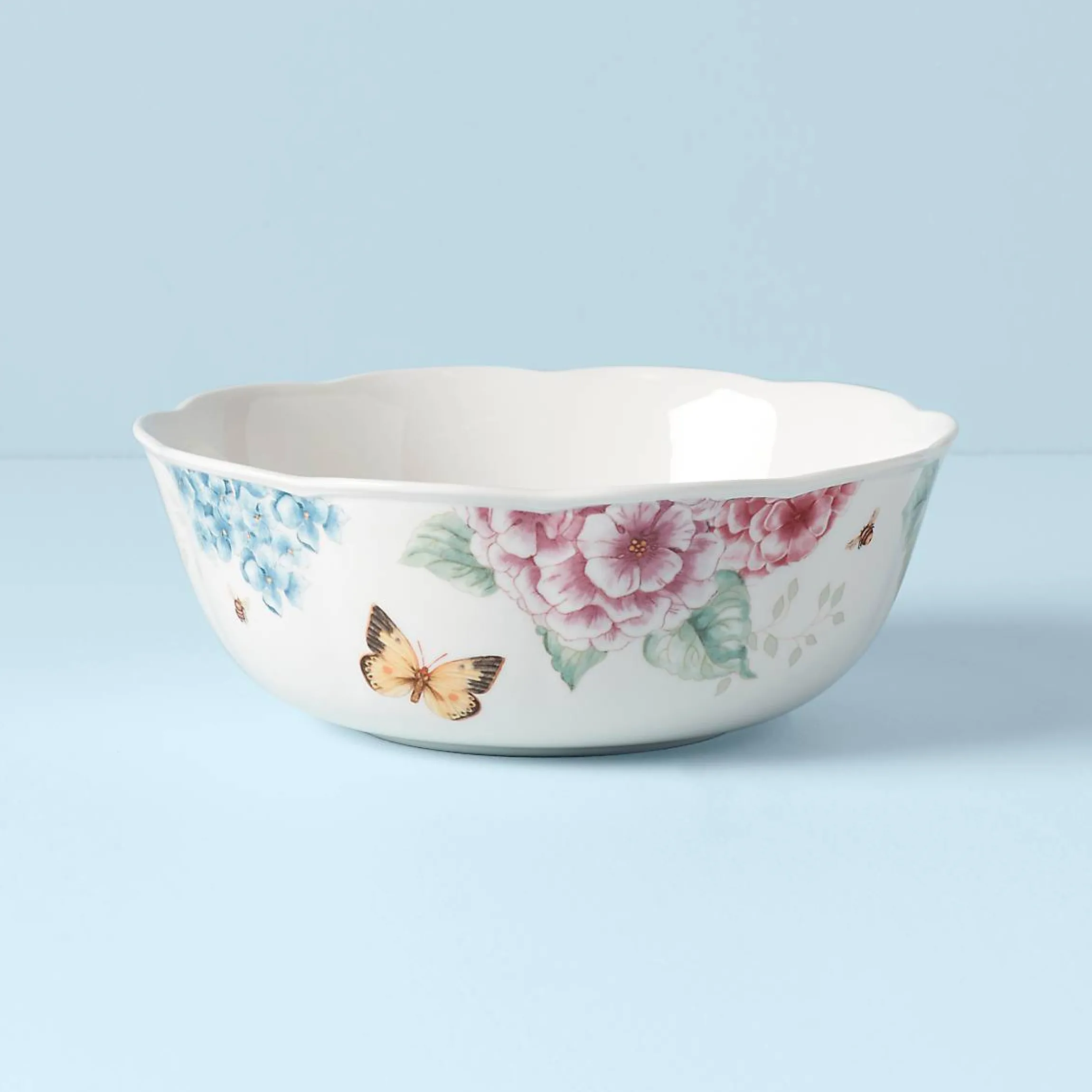 Butterfly Meadow Hydrangea Large Serving Bowl