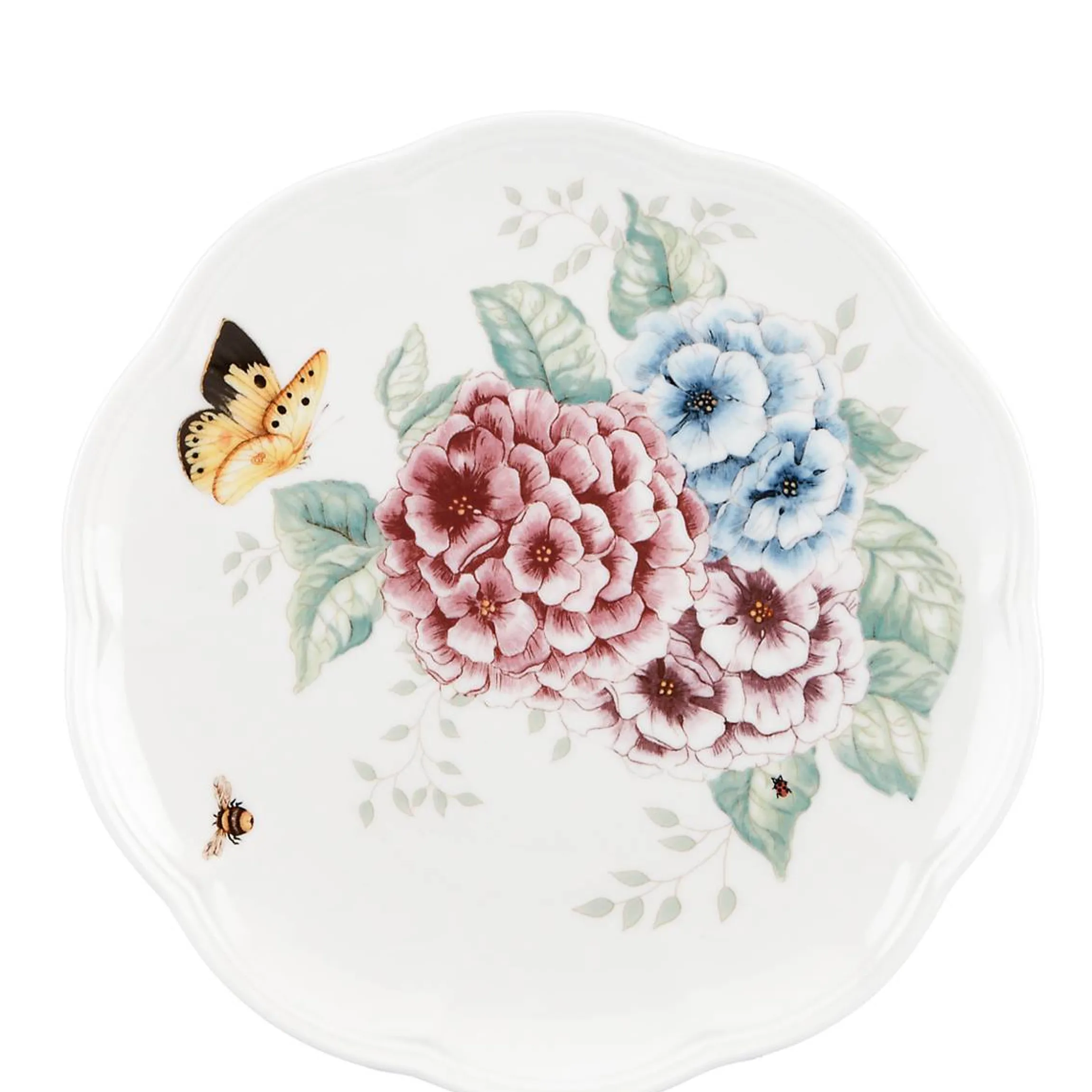 Butterfly Meadow Hydrangea 12-Piece Dinnerware Set