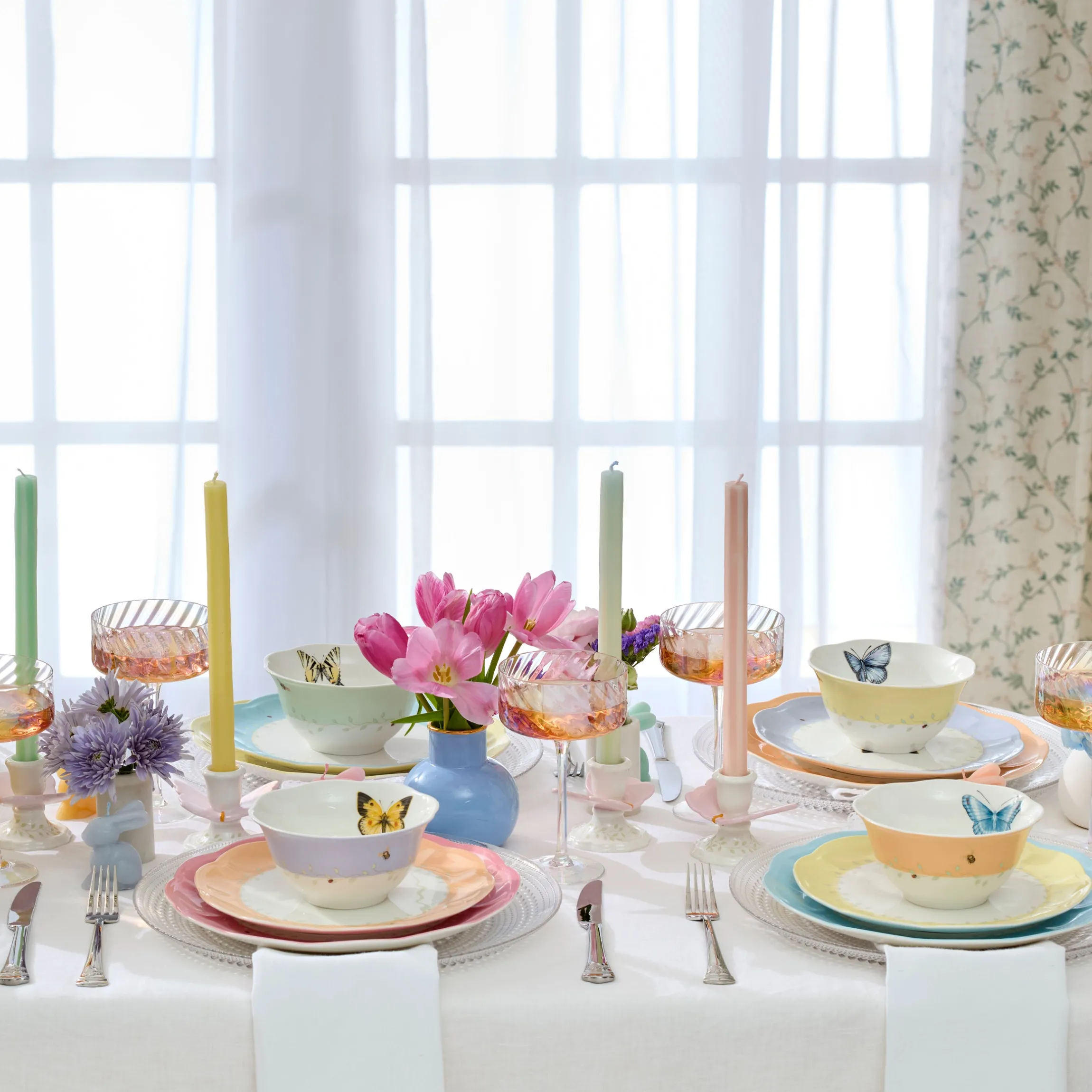 Butterfly Meadow II 65-Piece Flatware Set
