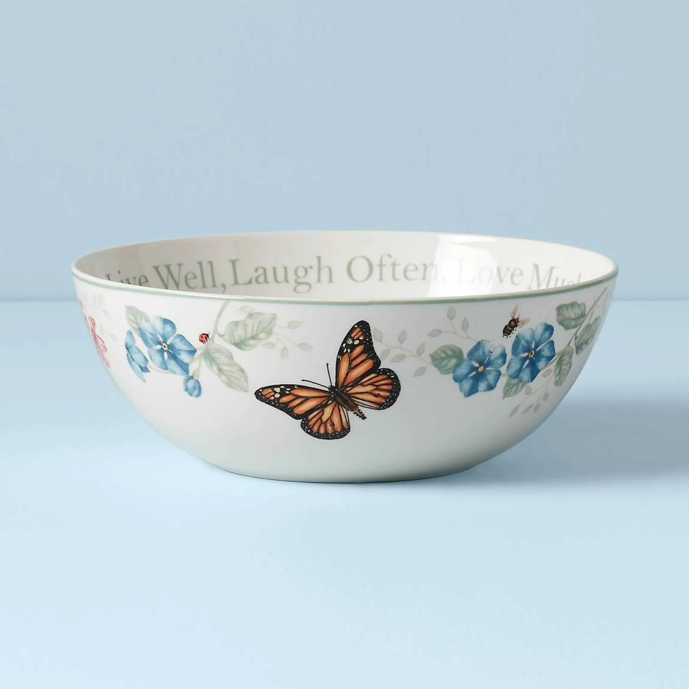 Butterfly Meadow Large Sentiment Serving Bowl