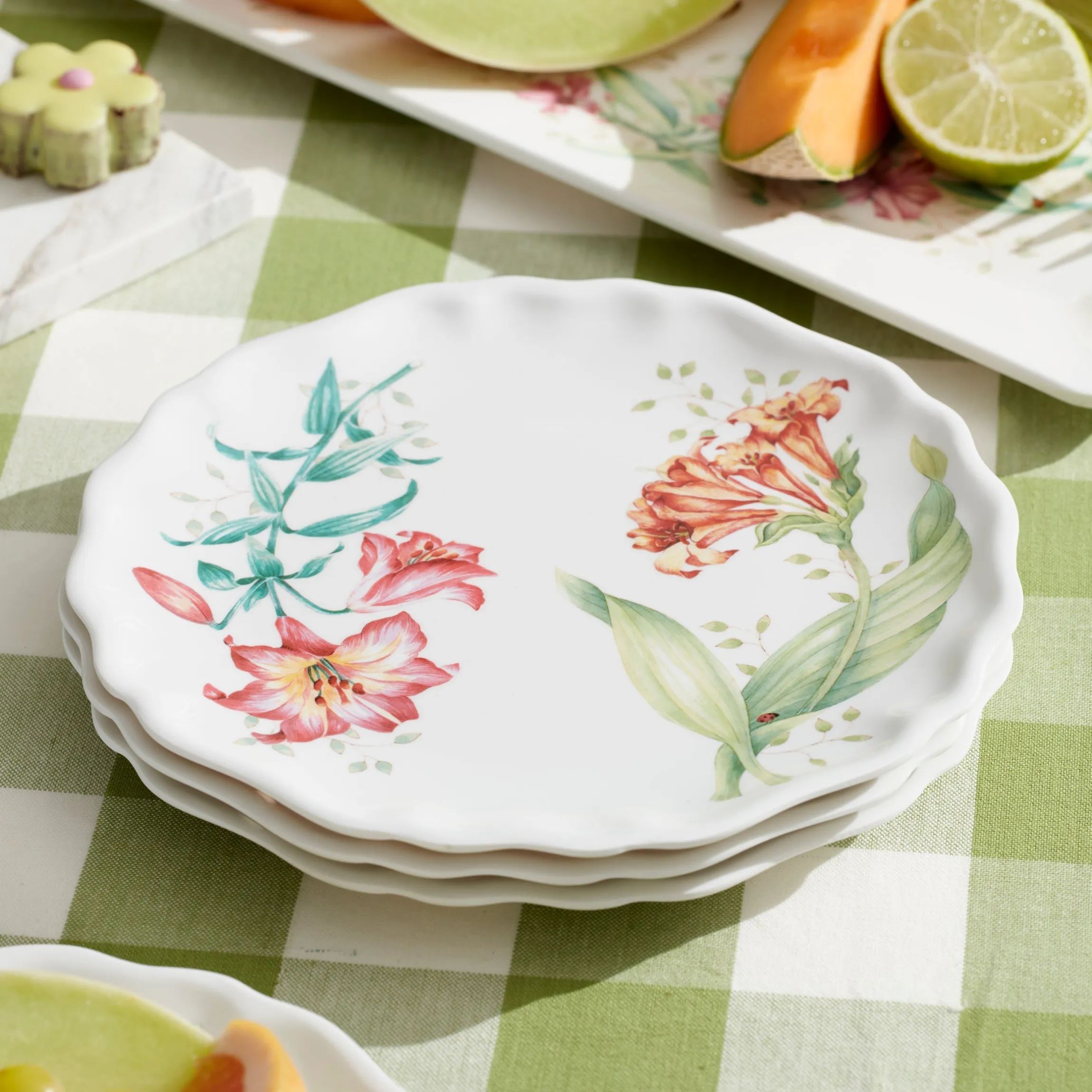 Butterfly Meadow Melamine Accent Plates, Set of 4