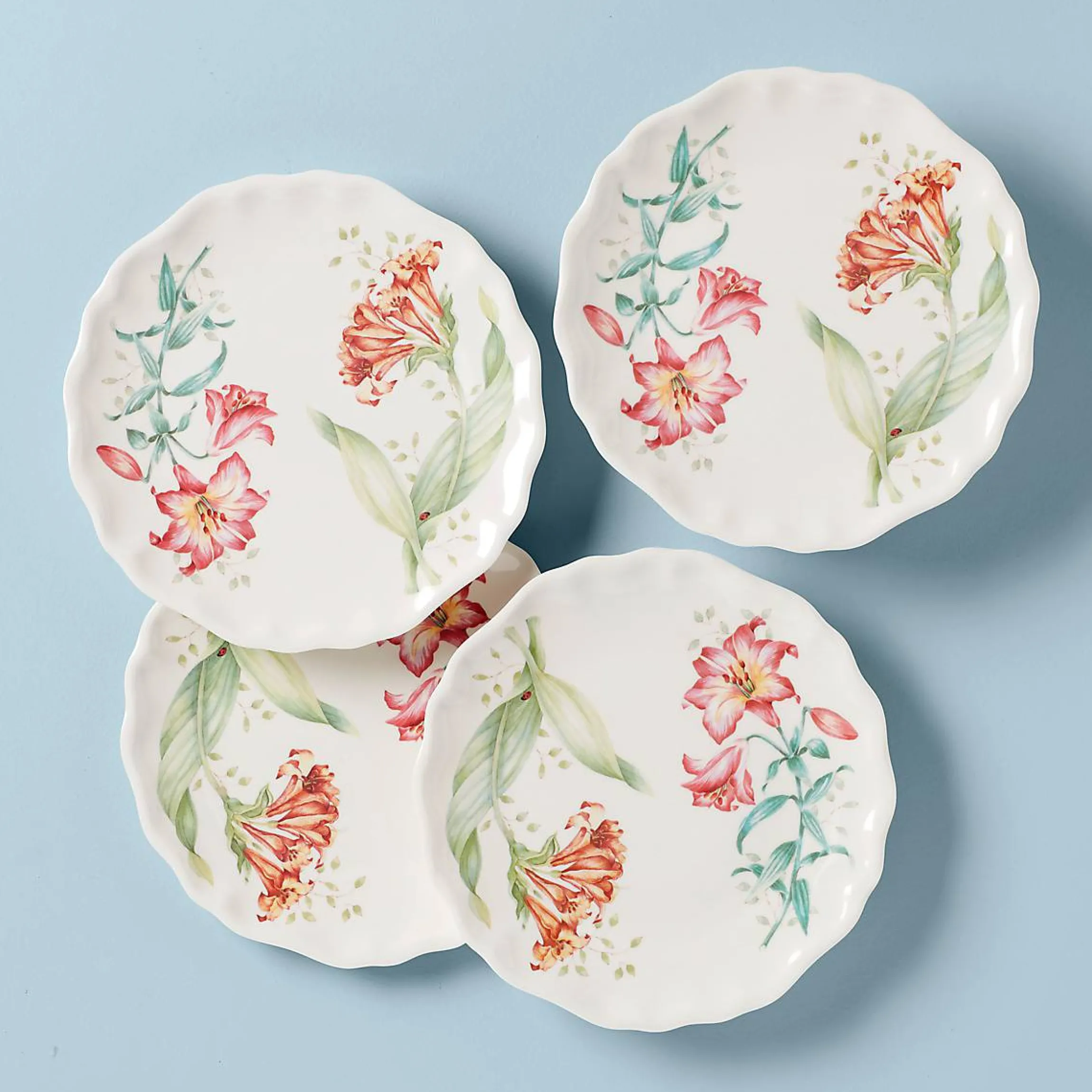 Butterfly Meadow Melamine Accent Plates, Set of 4