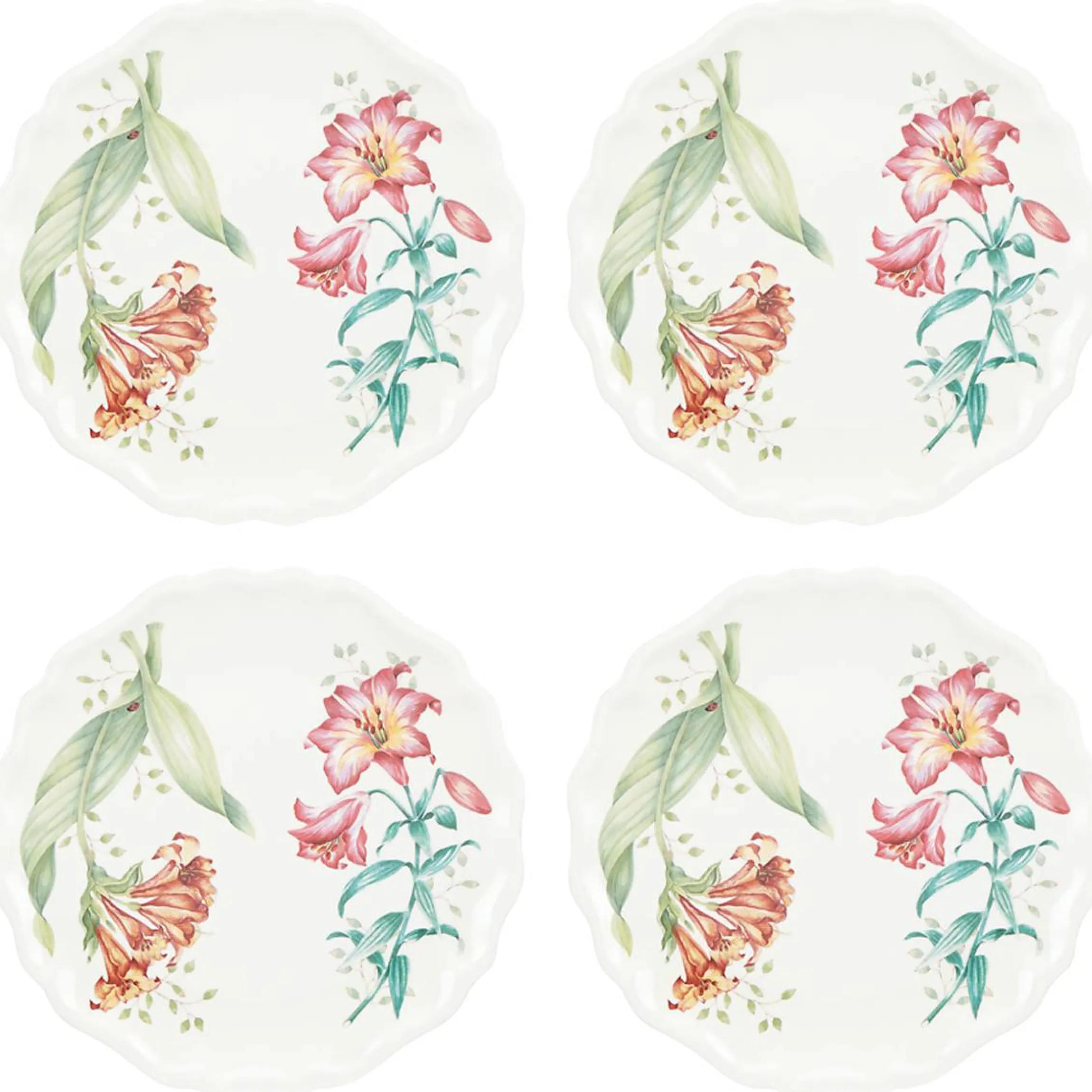 Butterfly Meadow Melamine Accent Plates, Set of 4
