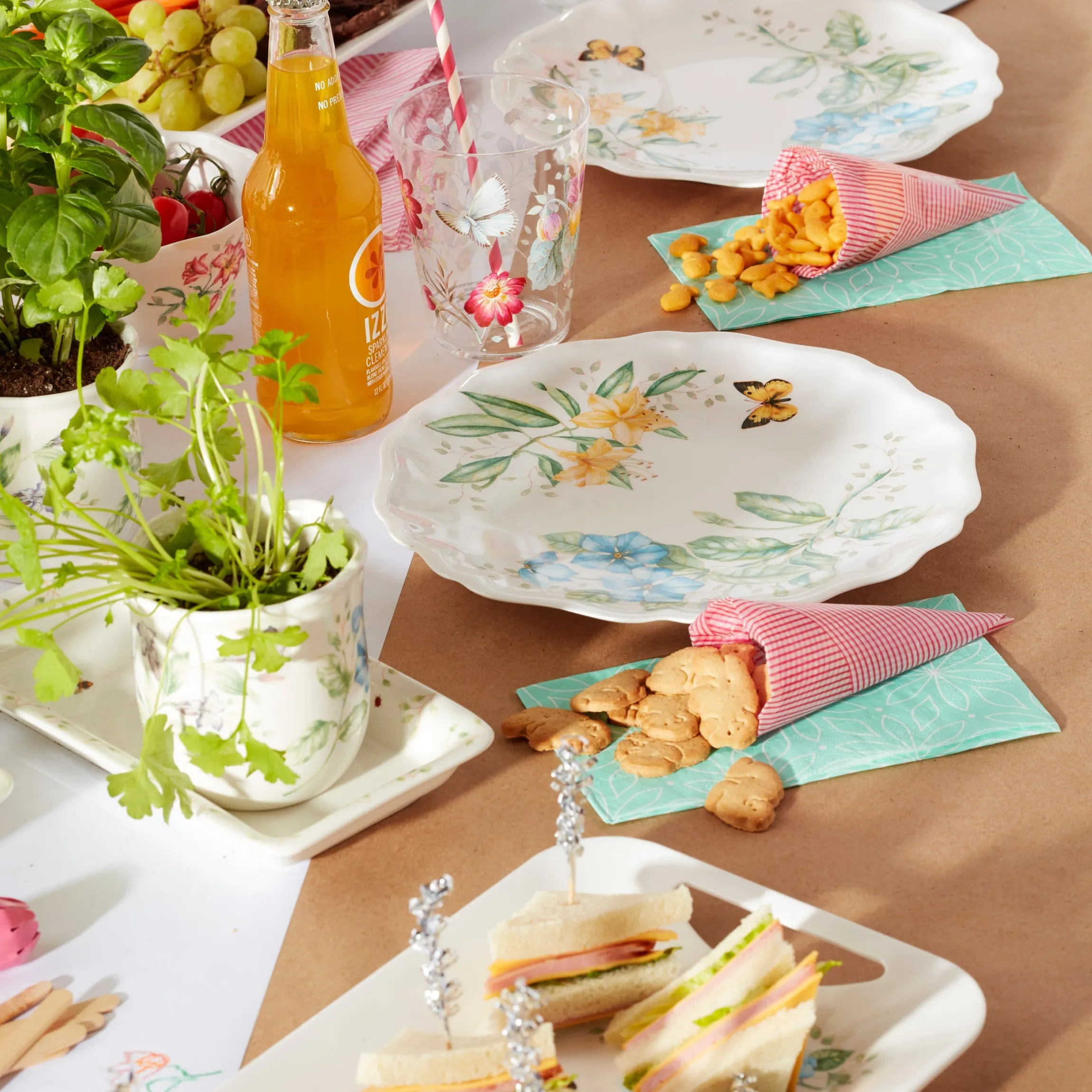 Butterfly Meadow Melamine Dinner Plates, Set of 4