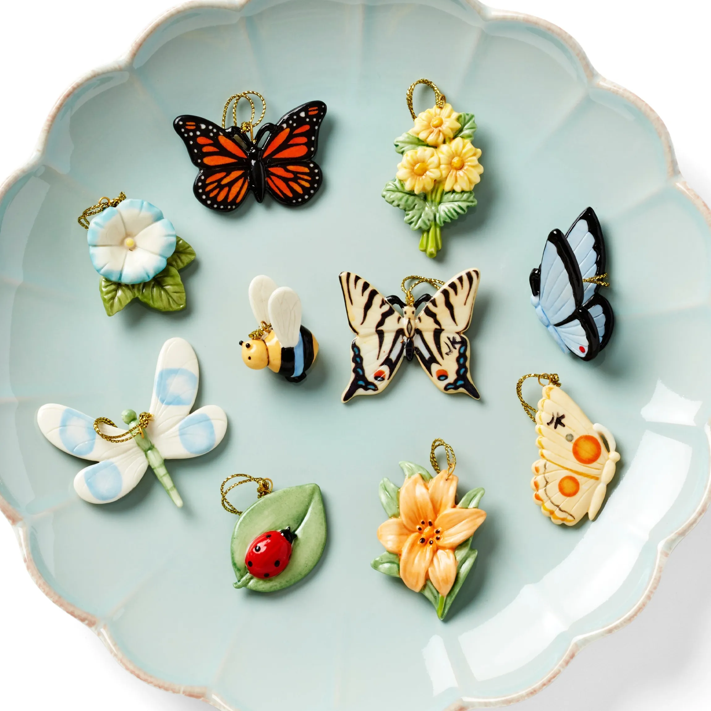 Butterfly Meadow 10-Piece Mini Ornament Set