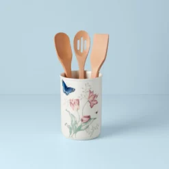 Butterfly Meadow 4-Piece Utensil Holder Set