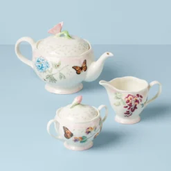 Butterfly Meadow Pink Ombre 5-Piece Tea Set