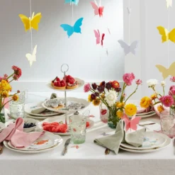 Butterfly Meadow Pink Tall Glasses, Set of 4