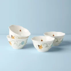 Butterfly Meadow Rice Bowls, Set of 4