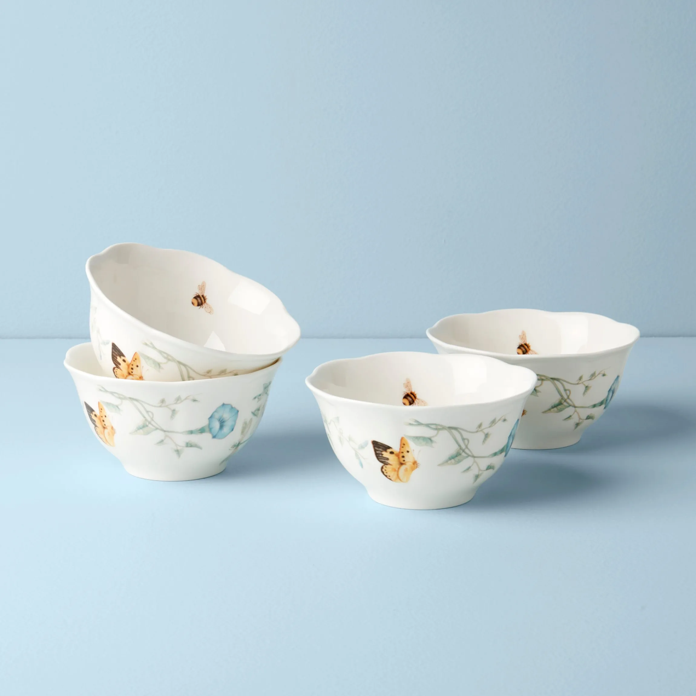 Butterfly Meadow Rice Bowls, Set of 4