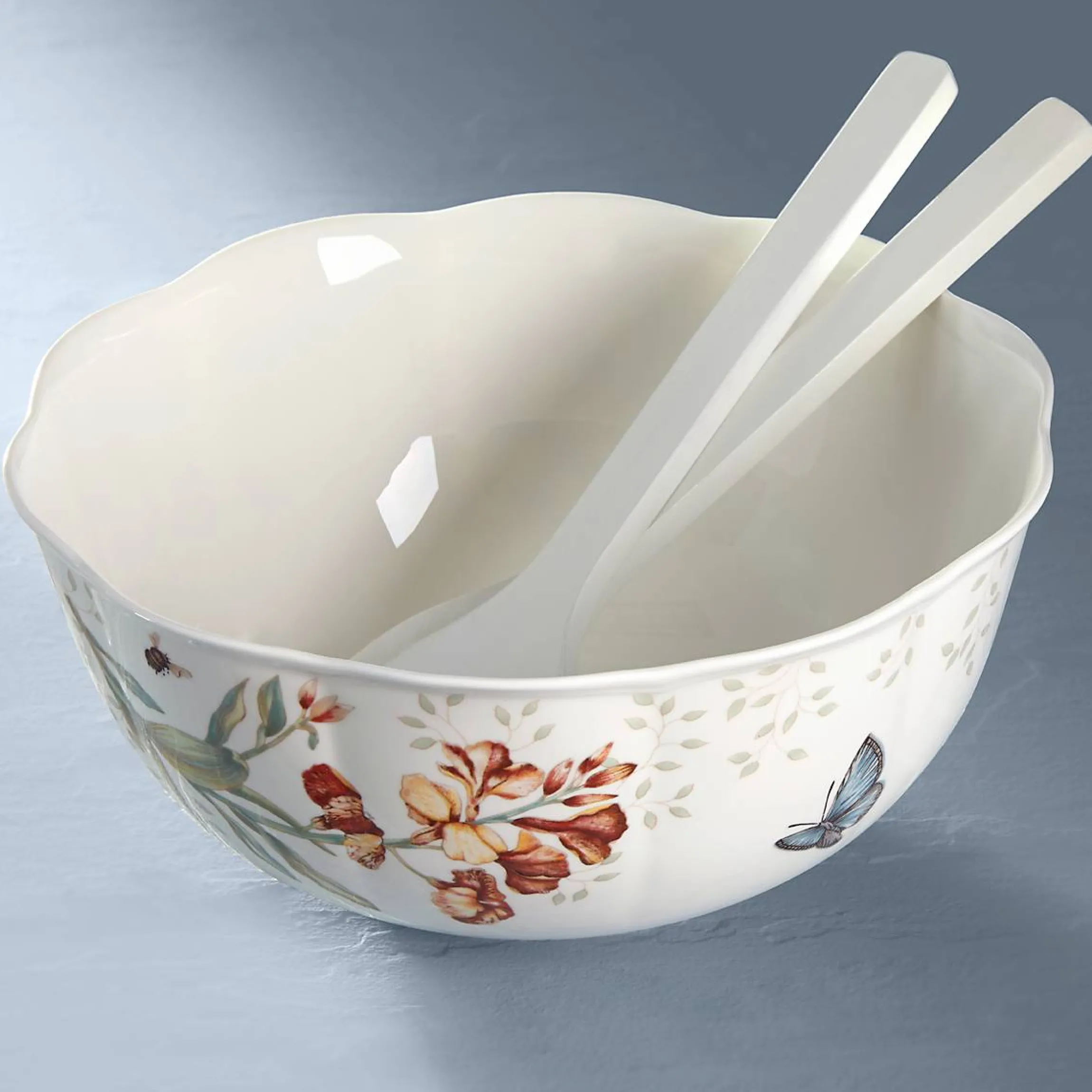 Butterfly Meadow Salad Bowl & Servers
