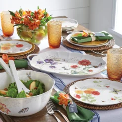 Butterfly Meadow Salad Bowl & Servers