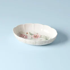 Butterfly Meadow Scalloped Oval Baker
