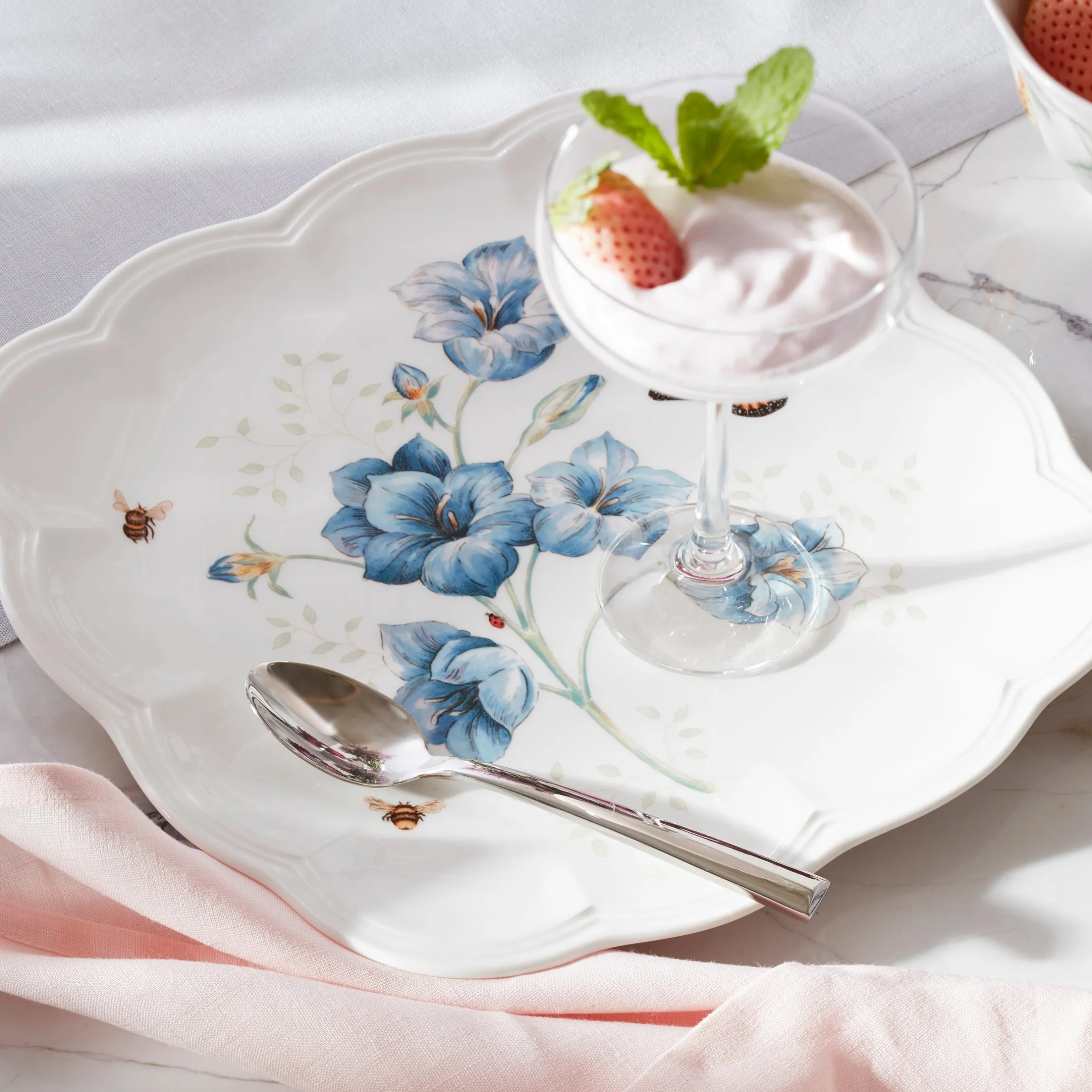 Butterfly Meadow Square Dinner Plates, Set of 4