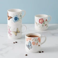 Butterfly Meadow Stacking Mugs - Set of 4