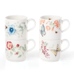 Butterfly Meadow Stacking Mugs - Set of 4