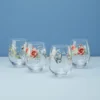 Butterfly Meadow Stemless Wine Glasses, Set of 4