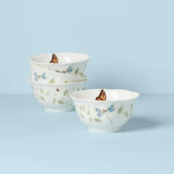 Butterfly Meadow Vines Rice Bowls, Set of 4