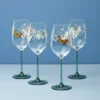 Butterfly Meadow Wine Glasses, Set of 4