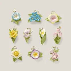 Celebrate Flowers 10-Piece Mini Ornament Set