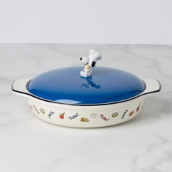 Chef Snoopy Covered Casserole Dish